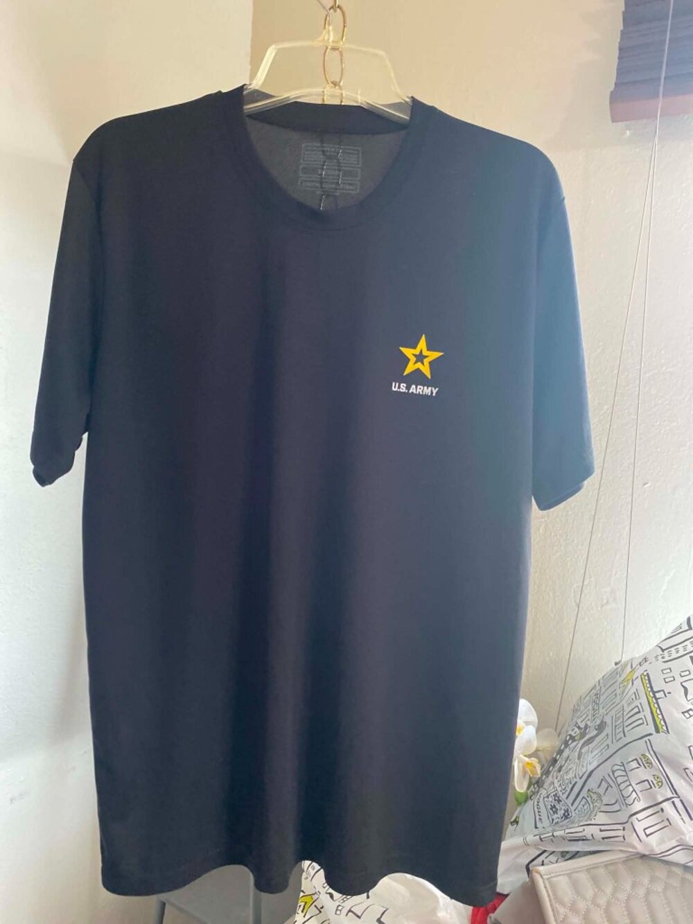 U.S. Army Black T-Shirt with Yellow Star Logo